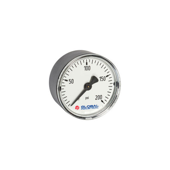 Global Industrial 2"" Pressure Gauge 100 PSI 1/4"" NPT CBM Plastic