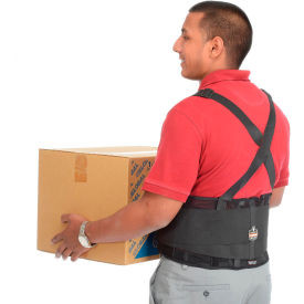 Ergodyne ProFlex 100 Economy Back Support W/Rubber Track Webbing 2XL Black