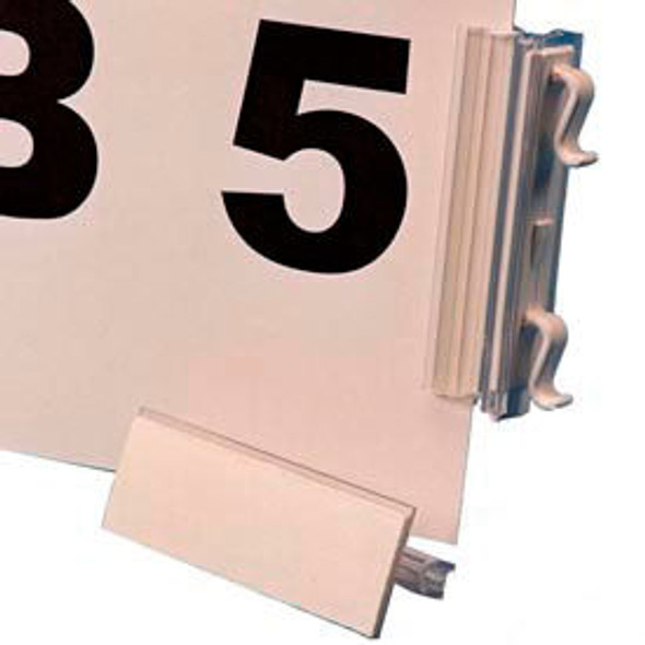 Slip N Stik Warehouse Aisle Sign Kit 8-1/2"" x 11"" Snap-On White (10 pcs/pkg)