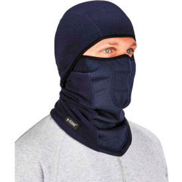 Ergodyne N-Ferno 6823 Balaclava Face Mask Wind-Proof Hinged Navy