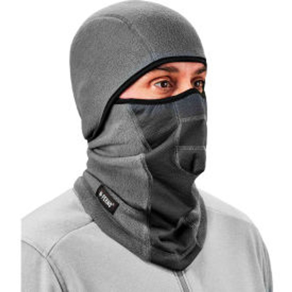 Ergodyne N-Ferno 6823 Balaclava Face Mask Wind-Proof Hinged Gray