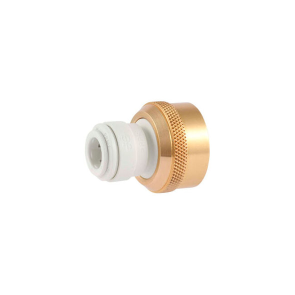 John Guest Brass Female Connector (Garden Hose) 3/8'' x 3/4'' - 11.5 NH 10/PK