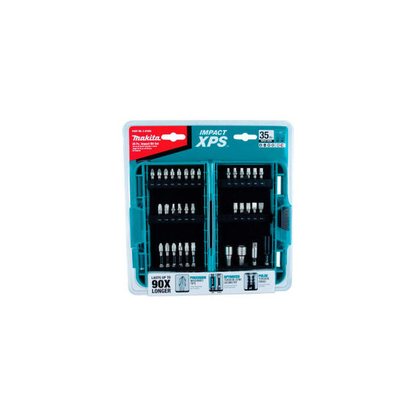 Makita Impact XPS Impact Bit Set 35 Pc. Detent Ball/Magnetic Hex Locks Matte Nic