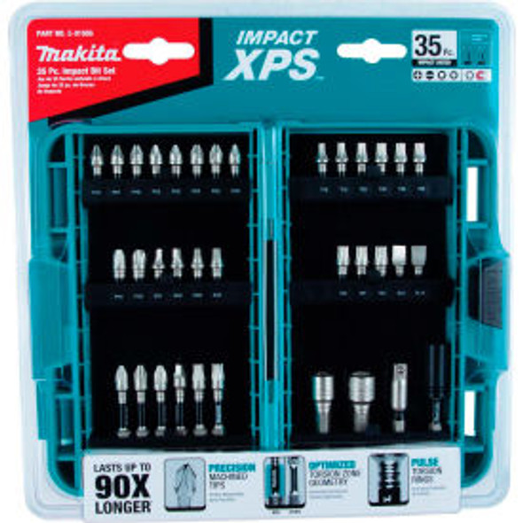 Makita Impact XPS Impact Bit Set 35 Pc. Detent Ball/Magnetic Hex Locks Matte Nic