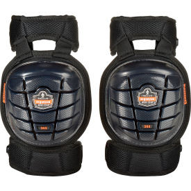 Ergodyne ProFlex 344 Injected Gel Knee Pads w/ Comfort Straps Short Cap Black 18
