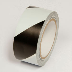 Hazard Marking Tape Black/White Stripes 2""W x 108'L Roll WT2300