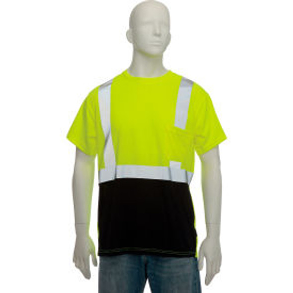 OccuNomix Class 2 Classic Black Bottom T-Shirt with Pocket Yellow 3XL LUX-SSETPB