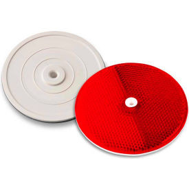 102232 3-1/4"" Red Centermount Reflector Plastic Backplate RT-90R