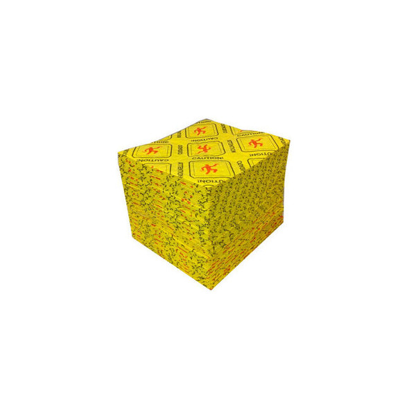 Global Industrial High Visibility Hazmat Sorbent Pads Heavyweight 16""W x 18""L