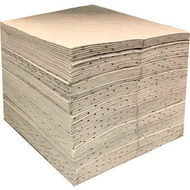 Global Industrial Universal Sorbent Pads Medium-weight 15""L x 18""W Gray 100/Pa