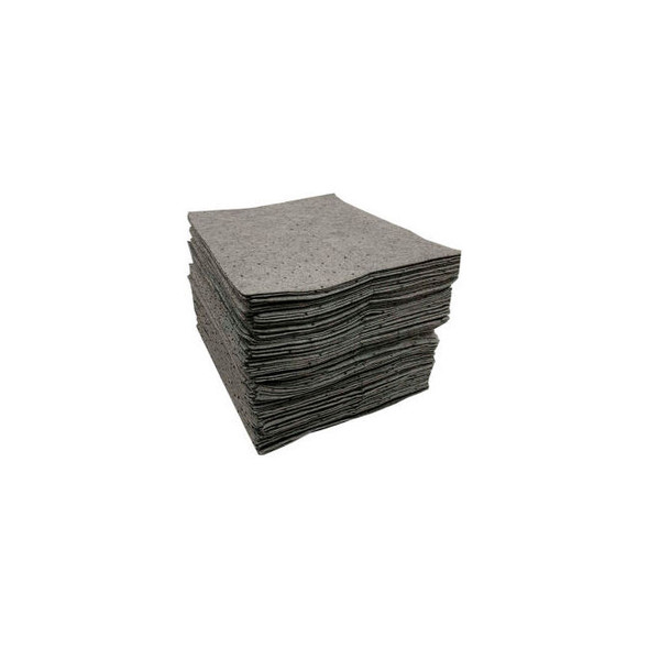 Global Industrial Universal Sorbent Pads Lightweight 15""L x 18""W Gray 200/Pack