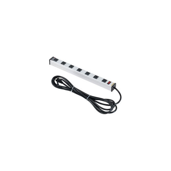 Global Industrial Power Strip 7 Outlets 15A 19""L 15' Cord