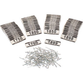 Global Industrial Locker Number Plate Kit Numbered 1700-1899 200/Pack