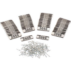 Global Industrial Locker Number Plate Kit Numbered 2900-3099 200/Pack