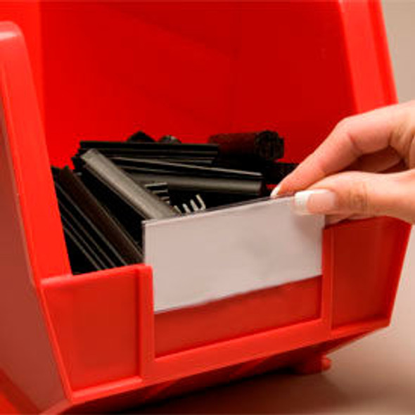 Aigner Tri-Dex TR-1253 Slide-In Label Holder 1-1/4"" x 3"" for Stacking Bins Pri