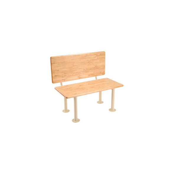Global Industrial ADA Locker Room Bench Hardwood 42""W x 20""D x 37-1/4""H