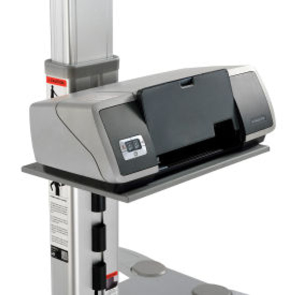 Global Industrial Printer Tray For Sit-Stand Mobile Desk With Tablet Slot Global Industrial Printer Tray For Sit-Stand Mobile Desk With Tablet Slot