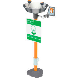 Guardian Equipment Emergency Eye Wash Pedestal Mounted - Stainless Steel Bowl G1