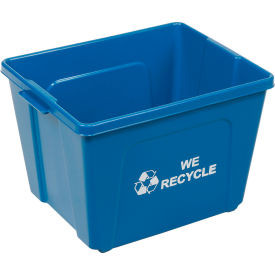 Global Industrial Curbside Recycling Bin 14 Gallon Blue