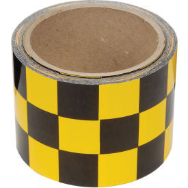 INCOM Checkerboard Hazard Tape - Yellow/Black 3""W x 54'L 1 Roll