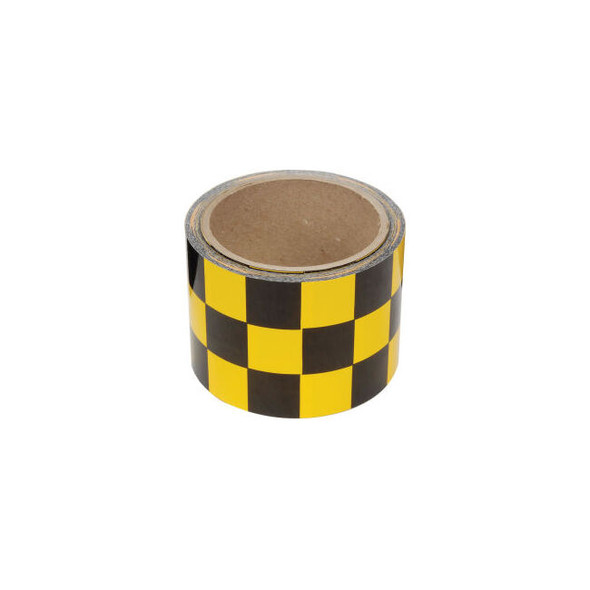INCOM Checkerboard Hazard Tape - Yellow/Black 3""W x 54'L 1 Roll