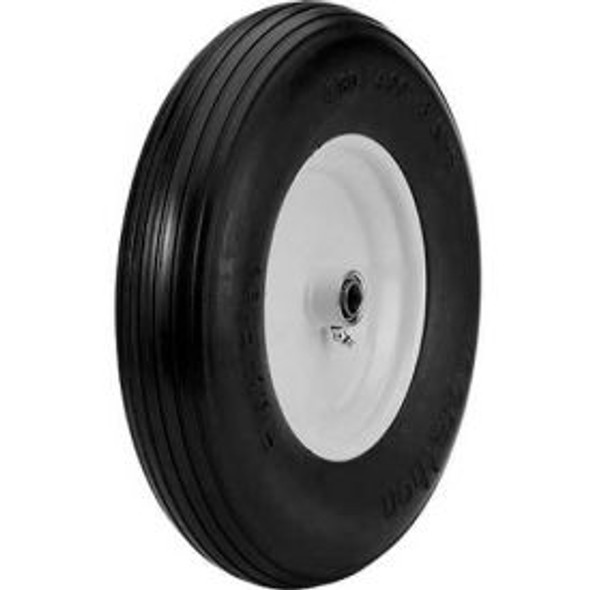 Marathon 00063 4.80/4.00-8 Ribbed Tread Flat Free Cart Tire - 3"" Centered - 3/4