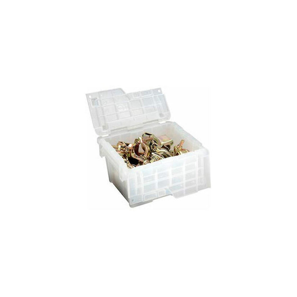 ORBIS Flipak Attached Lid Container 11-13/16""L x 9-13/16""W x 7-11/16""H Clear