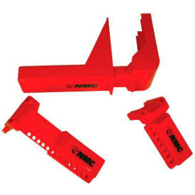 NMC Ball Valve Lockout Fits 3/8"" - 1-1/4"" Dia. Valves Red