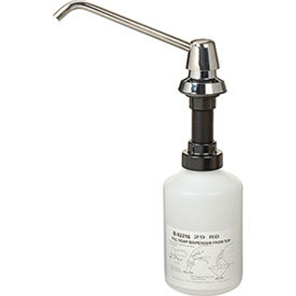 Bobrick 20-oz. Liquid & Lotion Soap Dispenser - 6"" Spout - B-82216