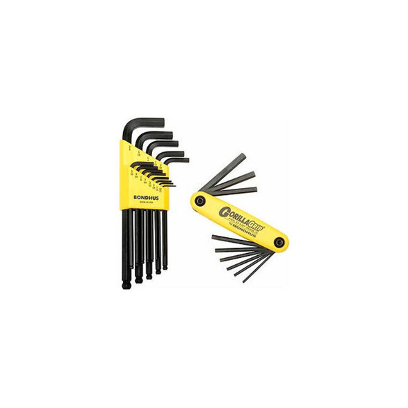 Bondhus 14189 Bonus Pack - Balldriver L-wrench Set 10937 & Gorilla Grip Fold-up