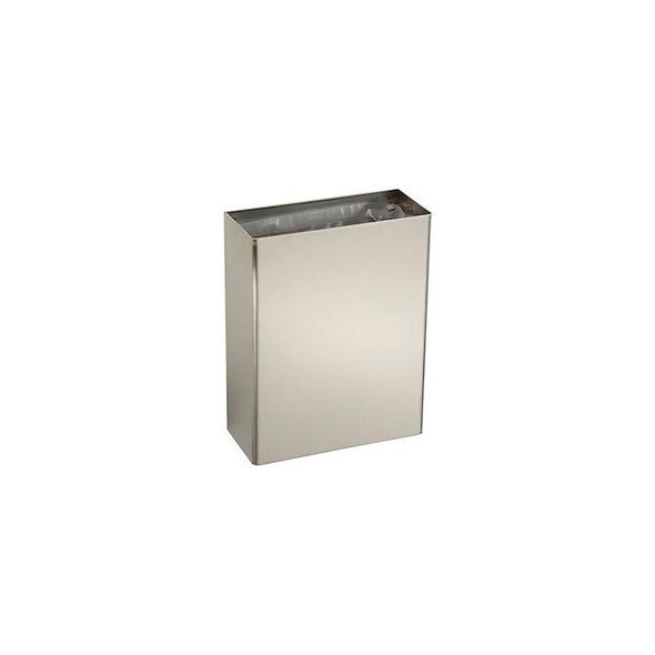 Bobrick ClassicSeries Stainless Steel Wall Mount Trash Can 6-2/5 Gallon