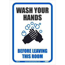 Wash Your Hands Before Leaving This Room Sticker 7"" X 10"" Vinyl Adhesive