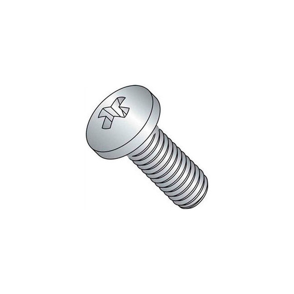1/4-20 x 1/2"" Machine Screw - Phillips Pan Head - Steel - Zinc Plated - Pkg of