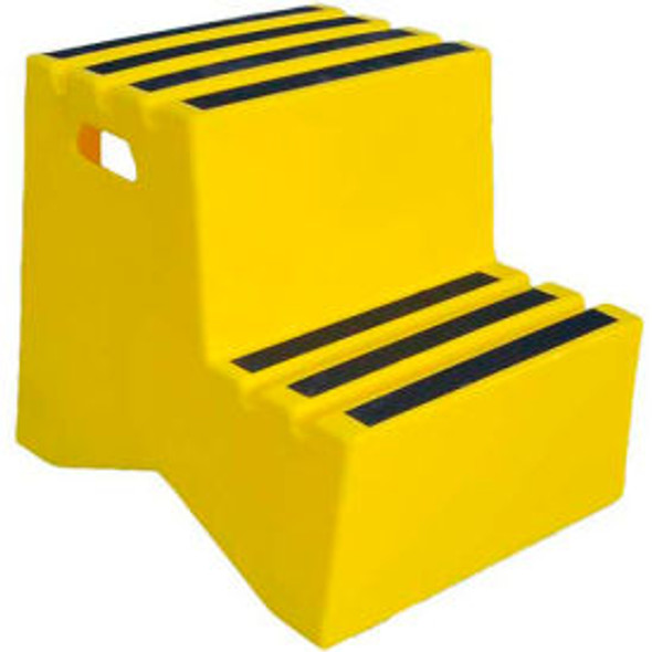 2 Step Plastic Step Stand - Yellow 21""W x 24-1/2""D x 19-1/2""H - ST-2 YEL