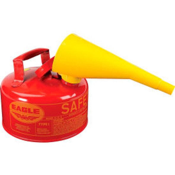 Eagle Type I Safety Can - 1 Gallon with Funnel - Red Eagle Type I Safety Can - 1 Gallon with Funnel - Red