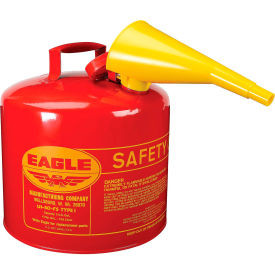 Eagle Type I Safety Can - 5 Gallon with Funnel - Red