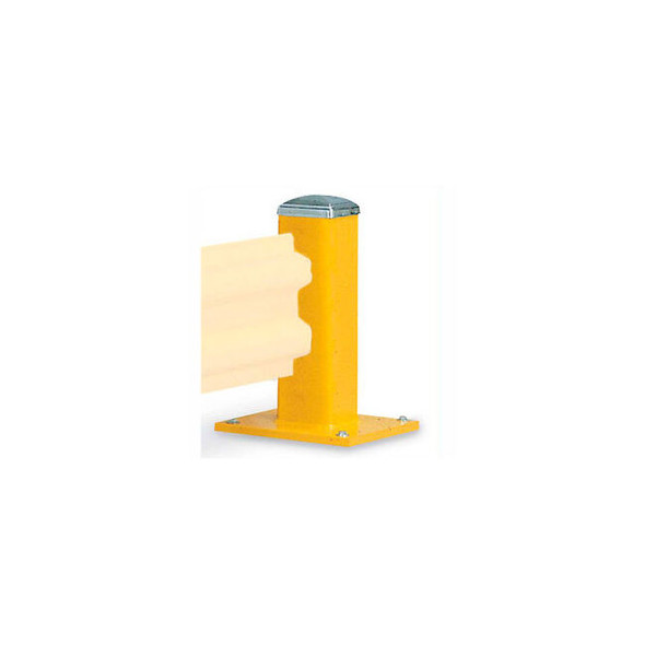 Wildeck Steel Single Column Post For Single Rail 18""HYellow