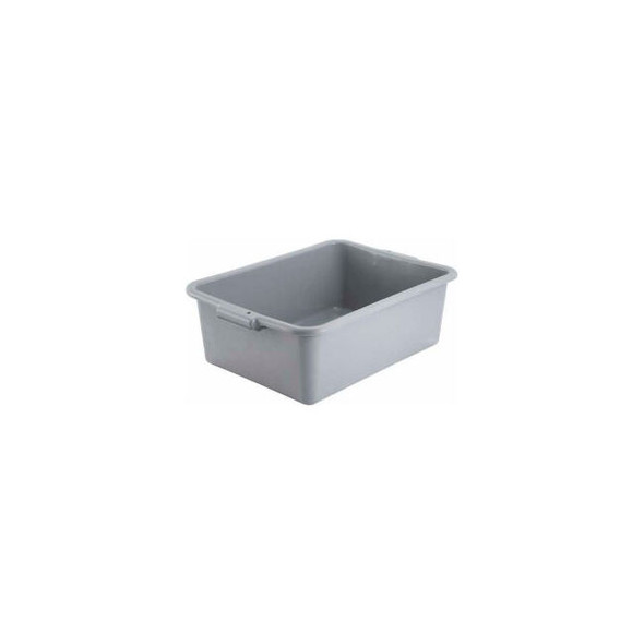 Winco PL-7G - Bus Box Gray Polypropylene 21-1/2""D x 15-3/4""W x 7-1/4""H NSF