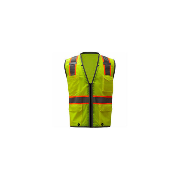 GSS Safety 1701 Class 2 Heavy Duty Safety Vest Lime 3XL