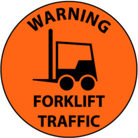Walk On Floor Sign - Warning Forklift Traffic