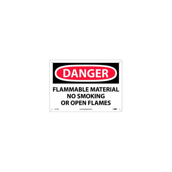 Signs With Safety Message Legend-Danger Flammable Material