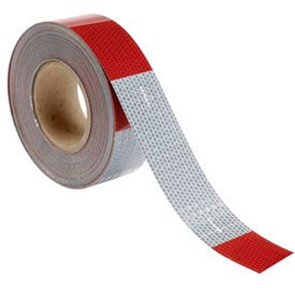 Conspicuity Reflective Tape 11""/7"" Pattern 13 mil Vinyl Red/White DOT-C2 150'L