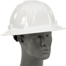 ERB Omega II Full Brim Hard Hat 6-Point Mega Ratchet Suspension White