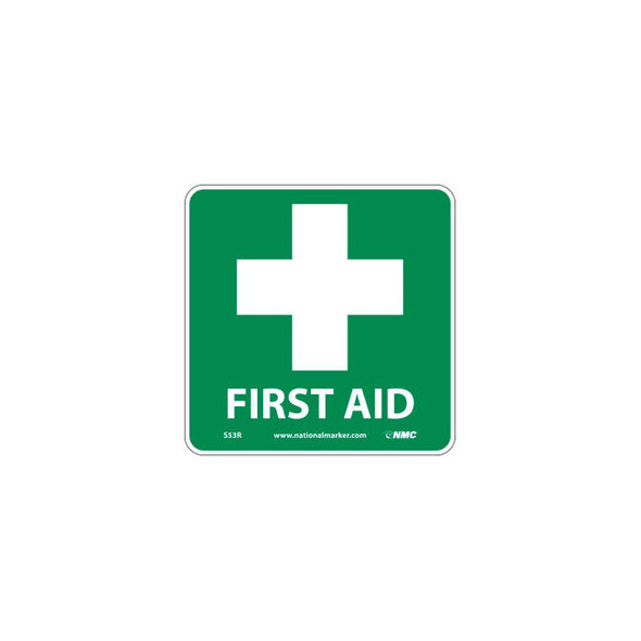 Graphic Facility Signs - First Aid - Plastic 7x7