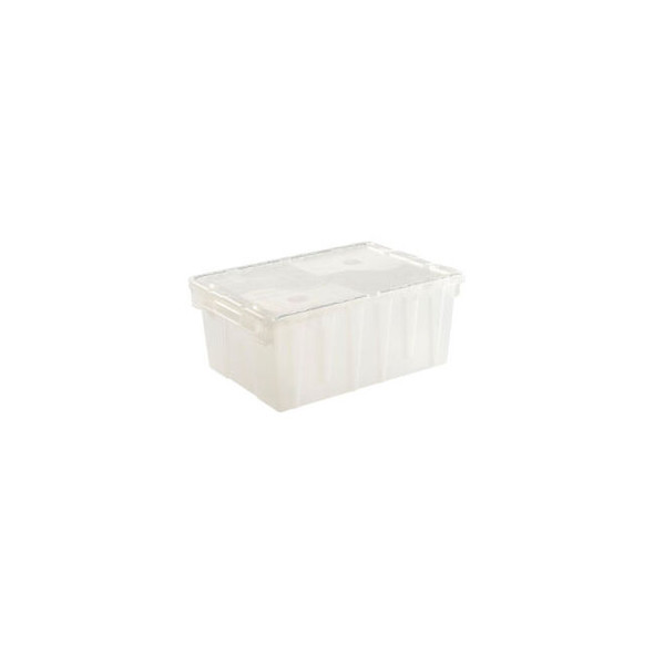 ORBIS Flipak Attached Lid Container 21-7/8""L x 15-1/4""W x 9-7/8""H Clear