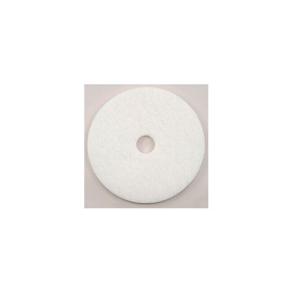 Global Industrial 22"" Polishing Pad White 5 Per Case