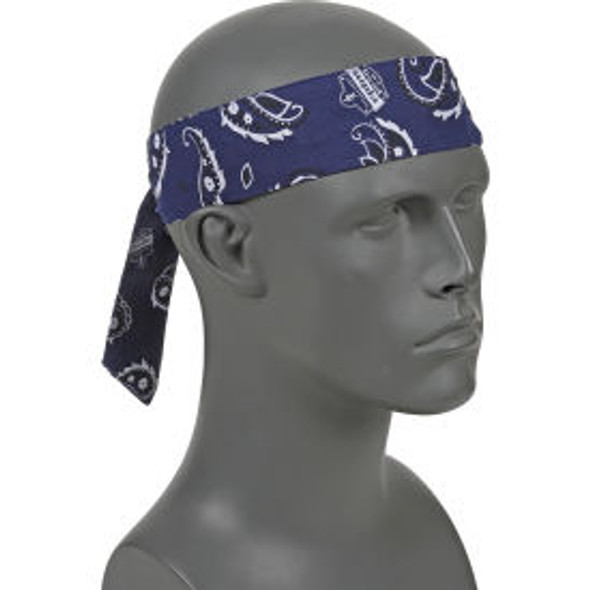 Ergodyne Chill-Its 6700 Evaporative Cooling Bandana - Tie Navy Western One Size