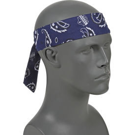 Ergodyne Chill-Its 6700 Evaporative Cooling Bandana - Tie Navy Western One Size