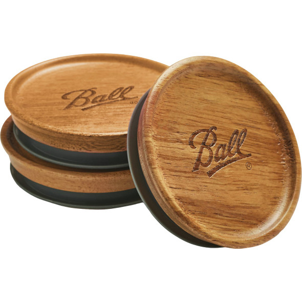 Ball Wide Mouth Wooden Lids (3-Pack) 2141326 Ball Wide Mouth Wooden Lids (3-Pack) 2141326