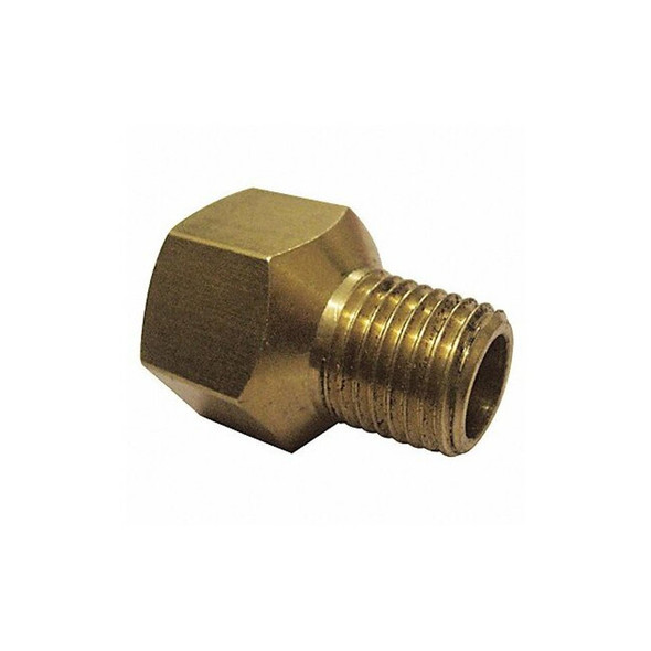 Reducing Adapter Brass Reducing Adapter, 1/2 in Female NPTF X 1/4 in Male NPTF